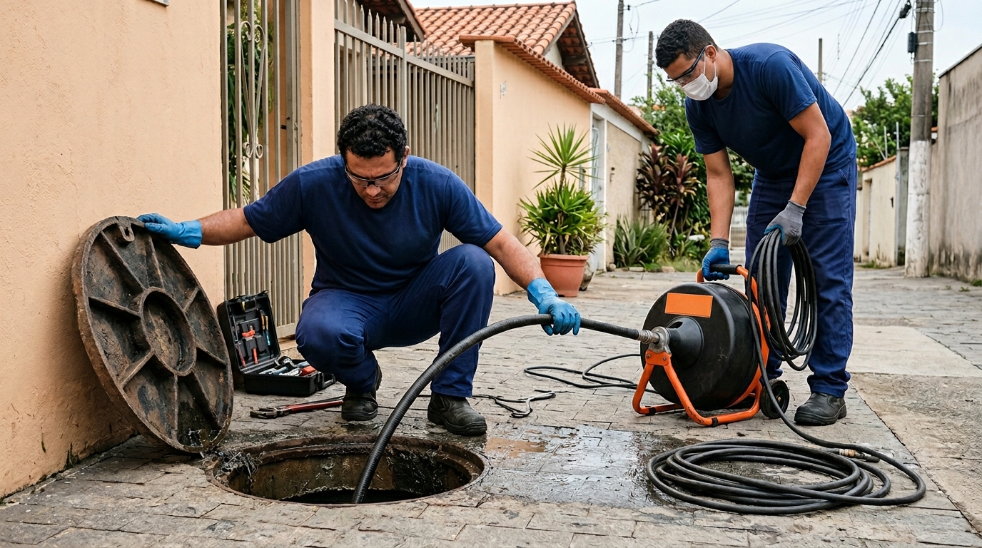 Desentupimento de esgoto em Sorocaba-SP