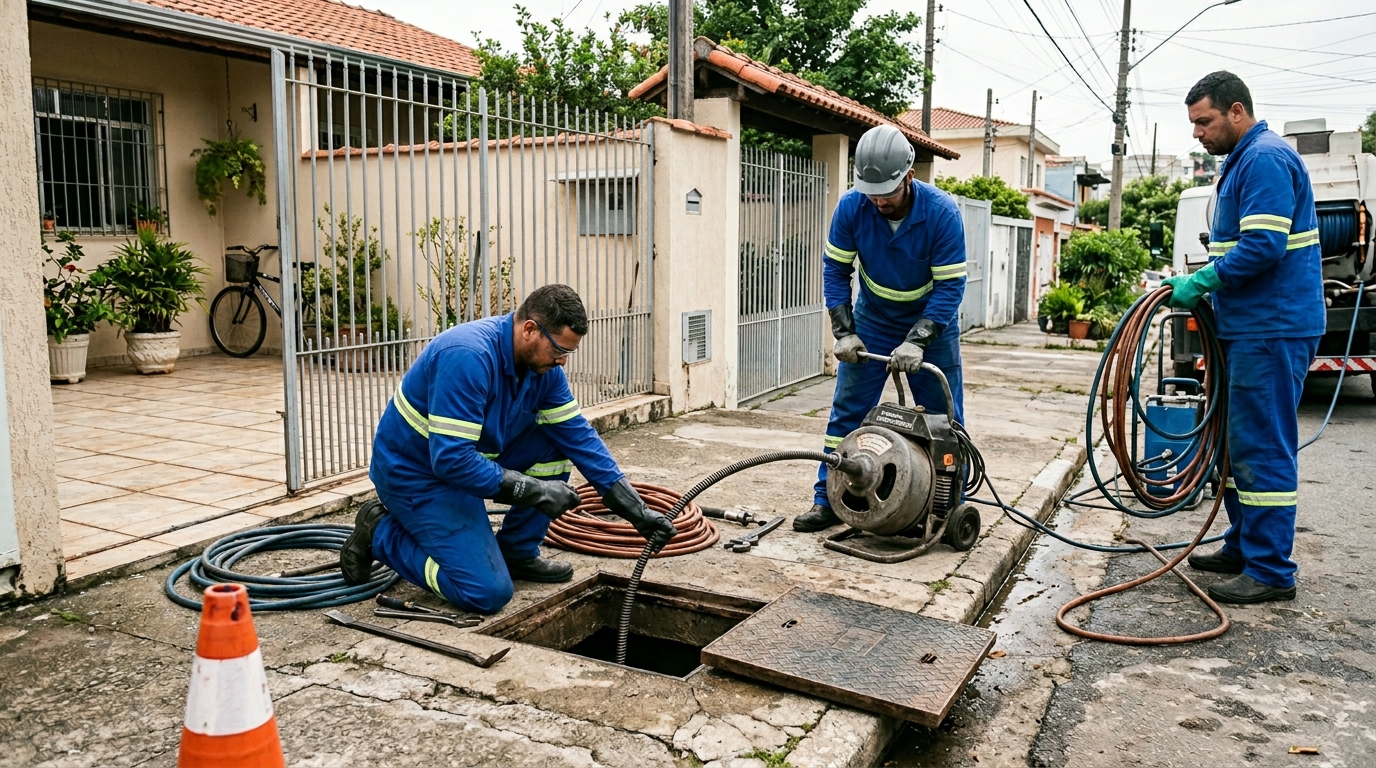 Desentupimento de esgoto em Sorocaba-SP